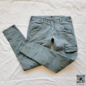 J Brand Olive Low Rise Skinny Leg Moto Jeans